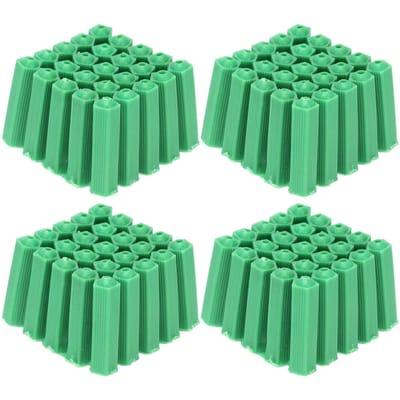 100 stuks M6 Expansiebuis Plastic Muurplug Bevestiging Expansiebuis Accessoire Groen