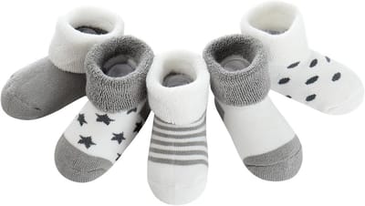 Set van 5 Extra Dikke Baby Sokken Winter Katoen Thermisch en Warm