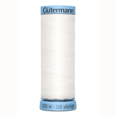Gütermann zijde garen 100m kleur 800 - Zijden garen - Gutermann