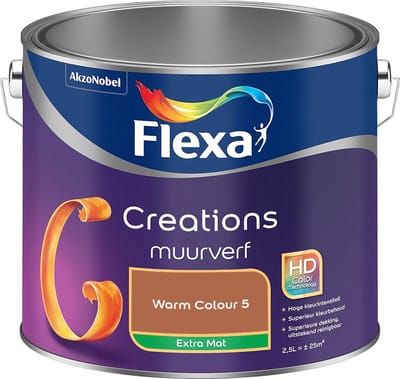 Flexa - Creations Muurverf Extra Mat - Warm Colour 5 - Mengverf - 2,5 L