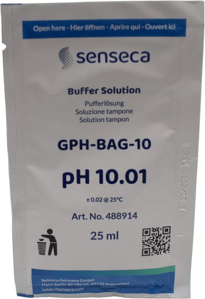 Senseca - Zakjes met pH Buffervloeistof – pH 10.01 – 20 stuks
