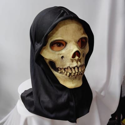 Halloween horror schedelmasker One size beige