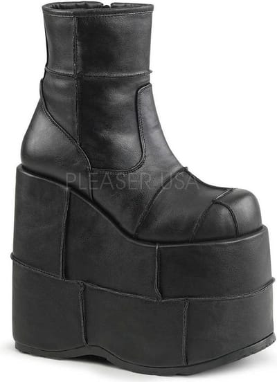 DemoniaCult - STACK-201 Plateau Laarzen - US 12 - 42 Shoes - Zwart