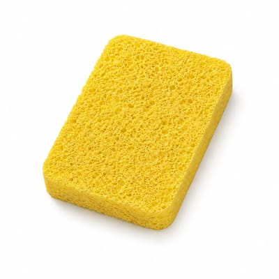 Keukenspons Cellulose 2 Stuks - Houtpulp Afwasspons - Sterk Absorberend - Zachte Schoonmaakspons voor Keuken en Vaat - Geel