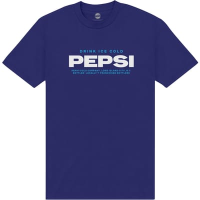 Pepsi Co. Ice Cold Men's T-Shirt - Blue - M