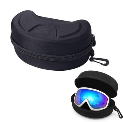 1 stuk - skibril opbergdoosje - harde EVA skibril case - brillenkoker - lichtgewicht draagtas voor skibrillen - beschermhoes voor brillen - zwart（19*12*11 cm）
