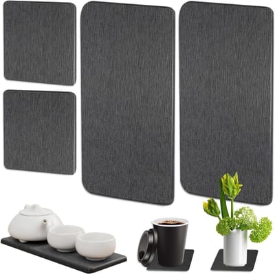 Waterabsorberende stenen coasters voor keuken, onder planten en toiletten - 4 stuks, ideaal voor vochtabsorptie en bescherming van oppervlakken