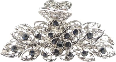 Grote Vintage Haar Klauw Klem 9cm voor Dames - Metalen Kristal Strass