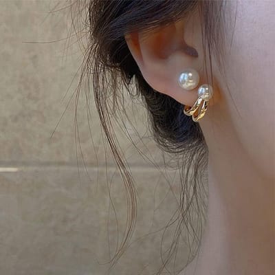 Nouvelle Tendance Mode Design Unique Élégant Délicat Luxe Léger Zircone Perle Boucles d'Oreilles Femmes Haute Joaillerie Cadeaux de Fête gray