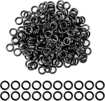 200 stuks premium rubberen ringen, zwart, rubberen O-ringen voor alle 2BA-schroefdraad, dartpijlaccessoires