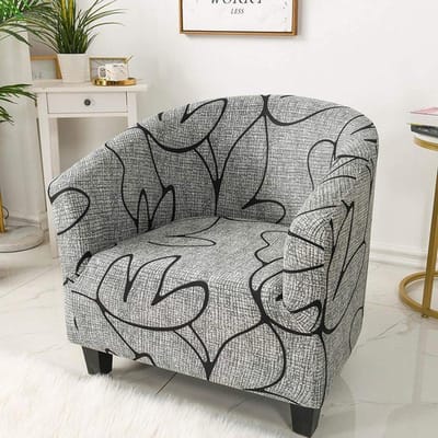Bedrukte stoelhoes Stretch fauteuilhoes U-vormige stoelhoes Clubbankhoes Barbankhoezen voor woonkamer