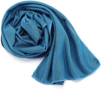 Sport Handdoek - Koel Handdoek - Sporten en Ontspanning - Direct Koelend Effect - 10x10mm - Hemelsblauw