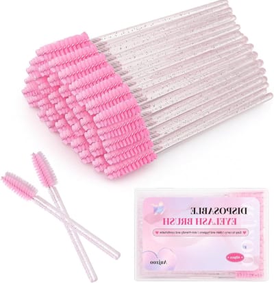 40 Stuks Wimperborstels en Wenkbrauwborstels - Professionele Make-up Set met Castor Olie Borstel en Schoonmaak Tools