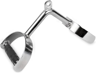 Roeigreep V-vorm - Handgreep Krachttraining - Rug Spier Training - Ergonomisch Ontwerp - 35x18x13 cm - zilver