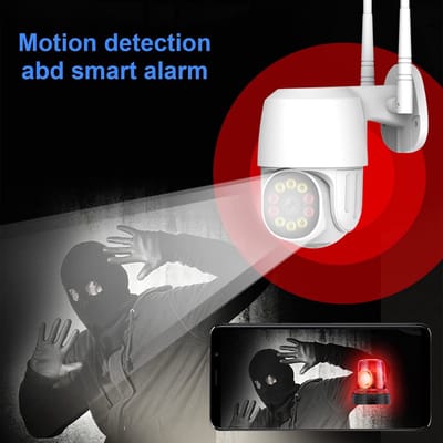 OmGoods - Dailygoody - WiFi IP-camera met Bewegingsdetectie - Waterdicht - 1080 Pixels - Voor Buitenbeveiliging - Ideaal voor Thuis en Tuin
