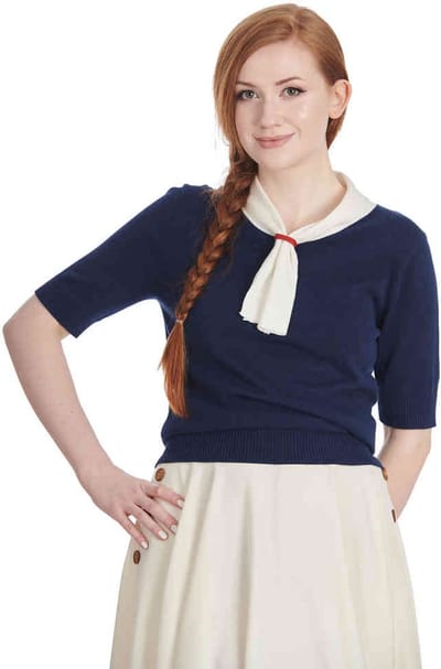 Banned - Ahoy Sail Gebreide trui - S - Blauw