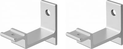 Hermeta leuninghouder - 3541-01 - Aluminium - Keilbout bevestiging - Vlak zadel - 2 stuks