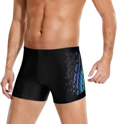 Korte Zwemshorts voor Mannen, Strakke Trekkoord Zwemshorts, Chloorbestendige Zwemkleding voor Training en Vakantie, Ideaal voor Zomeractiviteiten