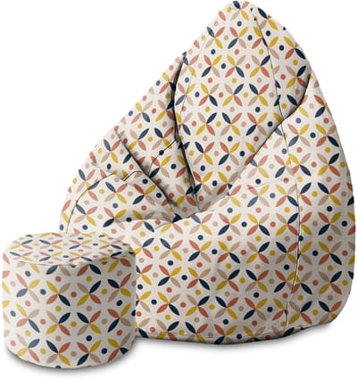 DreamRoots Velvet Zitzak voor Volwassenen – Luxe Beanbag met Voetsteun en Afneembare Hoes – Inclusief Vulling – 80x80x120 cm - Scandinavian Design