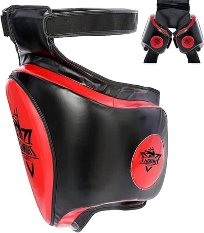 Dijbeschermers Muay Thai - Sport Protector Pads - Vechtsport Training - 10 CM Impact Bescherming - 23.6 inch Hoogte - Rood
