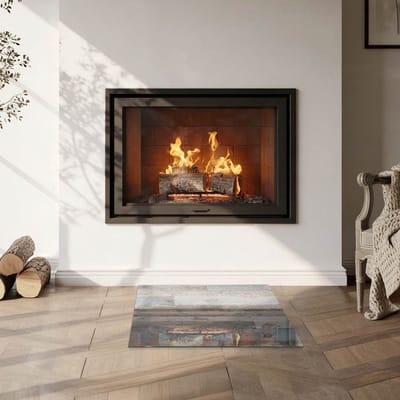 Coloray Vloerplaat Houtkachel - Vloerplaat voor Houtkachel - 50 cm x 50 cm - Vloerplaat Open Haard - Grijs Vloerplaat Kachel - Vloerplaat Voor Kachel - Plaat voor Onder Kachel - Kachel Vloerplaat - Plaat Kachel
