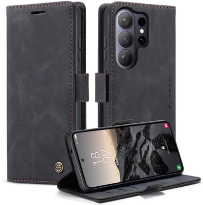 CaseMe Hoesje - Geschikt voor Samsung Galaxy S26 Ultra Hoesje - CaseMe 013 Book Case - Zwart