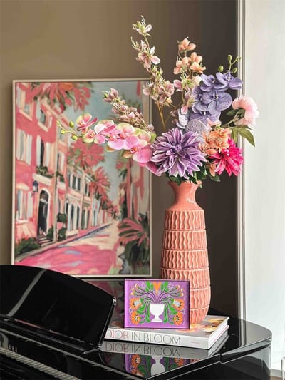 Kunstbloem Bloesem Oranje