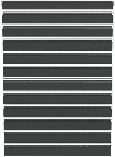 ACXIN Zebra Rollo Klemmfix - Zonder Boren - Lichtdoorlatend en Verduisterend - 120x150cm Zwart