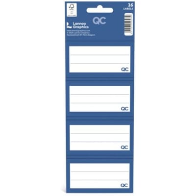 Qc colour - schooletiketten, donkerblauw