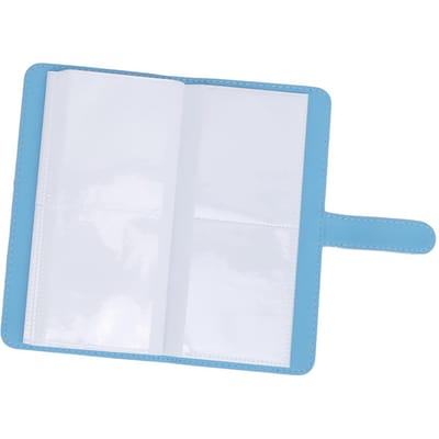 80 Vakjes PU Universeel Fotoalbum Kaarthouder voor PolaroidSquare SQ1SQ20SQ10SQ6SP‑3Blauw blauw