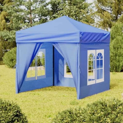 Partytent - Feesttent Gazebo - Buitenfeesten Organiseren - UV-bescherming Waterafstotend - 2 x 2 Meter - Blauw