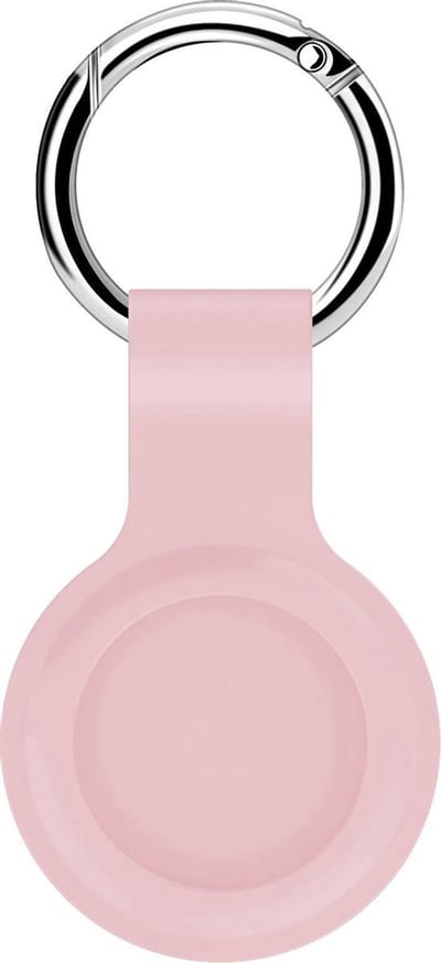 Jumada's Sleutelhanger Geschikt voor Apple AirTag (2) - Beschermende Siliconen Houder & Hoesje - Lichtroze