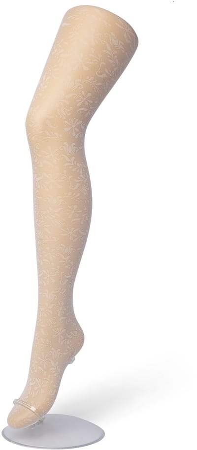 Bonnie Doon Kinder Panty met Bloemen maat 92/110 XS Off White - Meisjes Panty - Prachtig Bloem Motief - Chique - Feestelijk - Feestdagen - Kids Panty - Zeer Comfortabel - Gebroken Wit - Crème - Ivory - BP203902.250