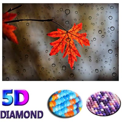 Kit de Peinture Diamant 5D en Résine Paysage d'Automne Mosaïque Perçage Complet Broderie Point de Croix 20X30CM gray
