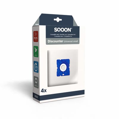 SQOON Stofzuigerzak Discounter Small doos a 4 stuks