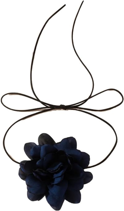 Lange Bloem Ketting Dames - Choker Stijl Handgemaakt Bloemhalssnoer voor Feest en Bruiloft