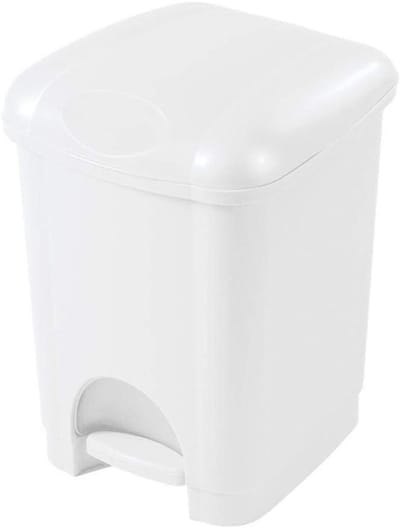 Pedal Prullenbak - Vuilnisbak Keuken - Afval Scheiden - Met Binnenemmer - 6 liter - Wit