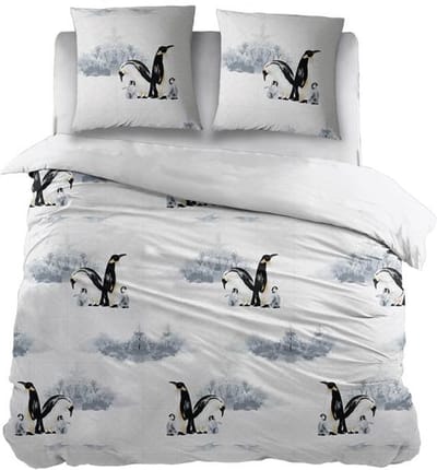Snoozing Delores - Flanel - Dekbedovertrek - Lits-jumeaux - 260x200/220 cm - Wit