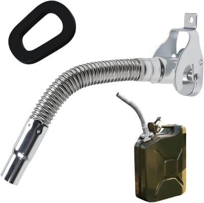 stalen vulopening schenktuit, flexibele benzinekan voor 5/10/20l kanisters, 30 cm uitloop voor auto, motor, schip, vrachtwagen