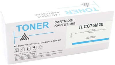 Lexmark TLCC75M20 - Toner Cyaan - 2.000 pagina's - Huismerk Compatible - Geschikt voor Lexmark CS-531DW Lexmark CS-632DWE Lexmark CS-632DWEA Lexmark CX-532ADWE Lexmark CX-635ADWE Lexmark CX-635ADWEE
