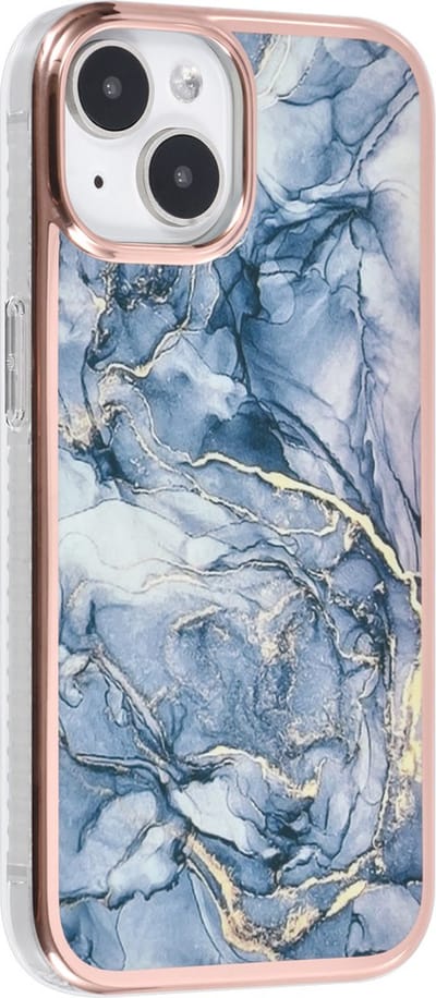 Multimedia & Accessoires Siliconen Marmer Harde Back Cover Case Hoesje geschikt voor Apple iPhone 15 – TPU – Harde Plastic – Grijs