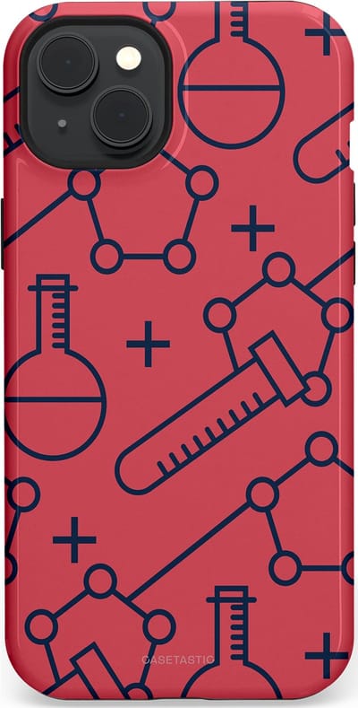 Casetastic hoesje geschikt voor Apple iPhone 15 Plus - MagSafe - Dubbellaagse bescherming - Rode Laboratorium - Fashion Case - Koraal