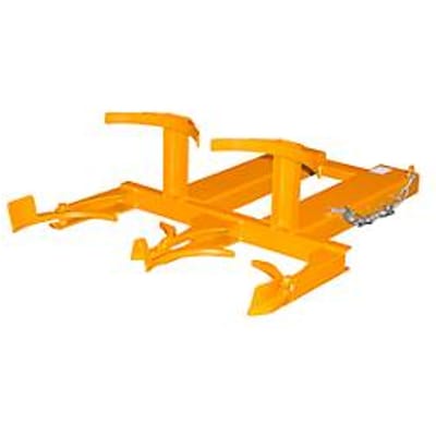 Vatenheffer BAUER FH-II, staal, 600 kg draagvermogen, voor 120 l vaten, B 980 x D 1330 x H 385 mm, oranje