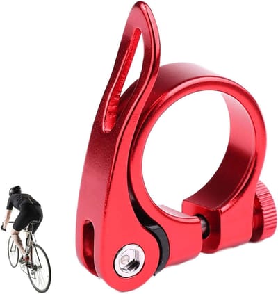 Zadelpenklem - Fietszadelklem - Zadelhoogte Aanpassen - Snelsluiting - 27.2-31.9 mm - Rood