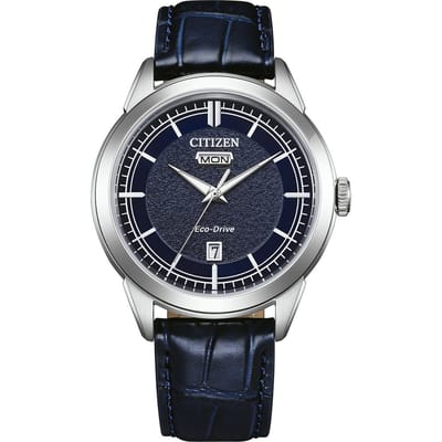 Citizen AW0151-00LC Horloge - Leer - Blauw - Ø 40.5 mm