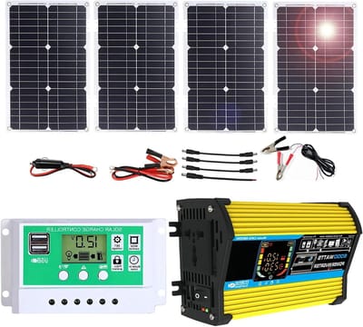 Monokristallijne zonnepaneelset van 100 W met lichtgewicht omvormer for campers, kamperen en boten(Unique Colour,100W)