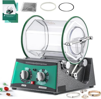RONN® Professionele Electrische Rock Tumbler - Polijsttrommel - Rock Tumbler - Stenen Polijsten - Groen - 33cm x 30cm x 25cm