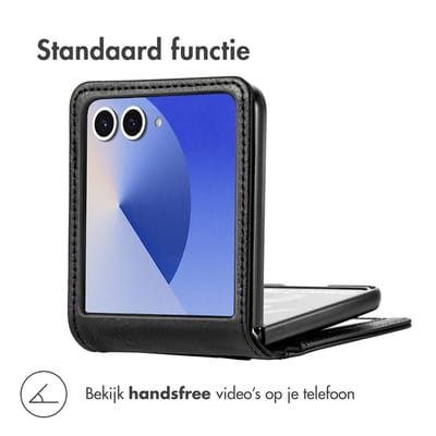 imoshion Hoesje - Geschikt voor Samsung Galaxy Z Flip 7 - Luxe Bookcase flip versie - Zwart