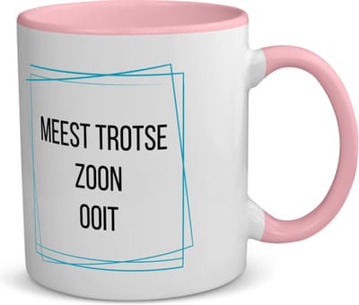 Akyol - meest trotse zoon ooit koffiemok - theemok - roze - Zoon - trotse zoon - verjaardagscadeau - verjaardag - cadeau - cadeautje voor zoon - zoon artikelen - kado - geschenk - gift - 350 ML inhoud