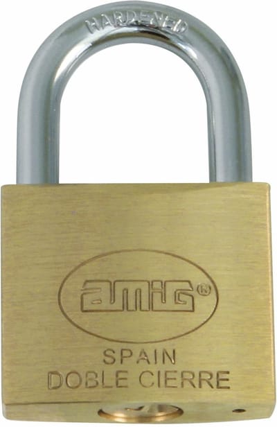 Amig Hangslot met 2 sleutels - set van 3 - 20 mm - messing